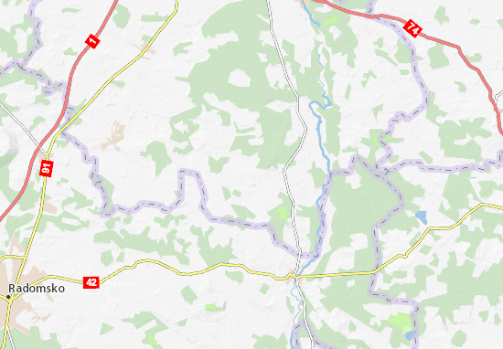 Kaart Plattegrond Łęki Szlacheckie