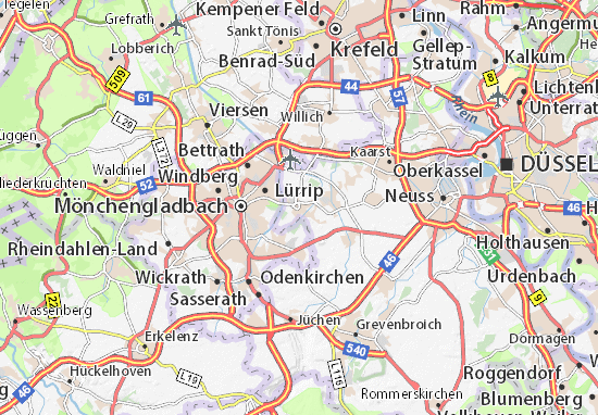 Karte Stadtplan Korschenbroich