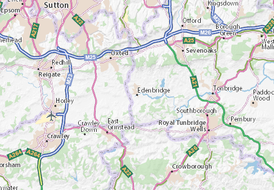 Karte Stadtplan Edenbridge