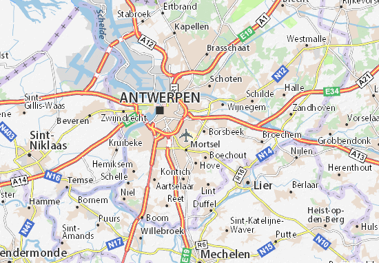 Kaart Plattegrond Luchthaven Antwerpen-Deurne