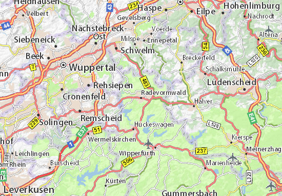 Kaart Plattegrond Radevormwald