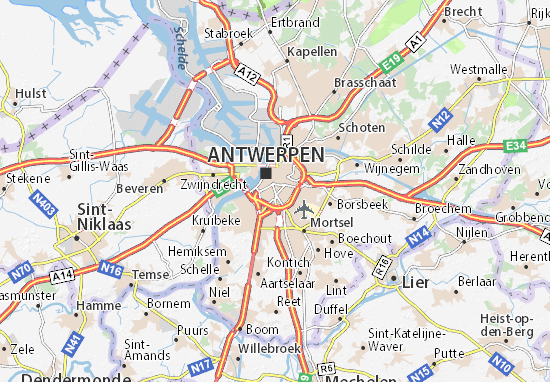 Kaart Plattegrond Antwerpen