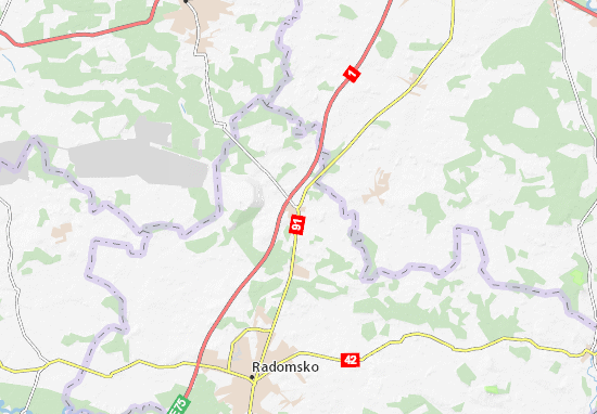 Kaart Plattegrond Kamieńsk