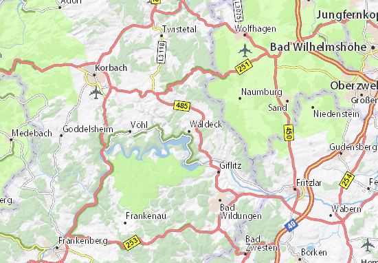 Karte Stadtplan Waldeck