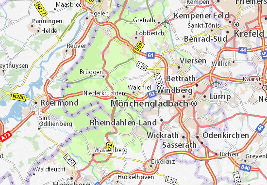 Karte Stadtplan Waldniel