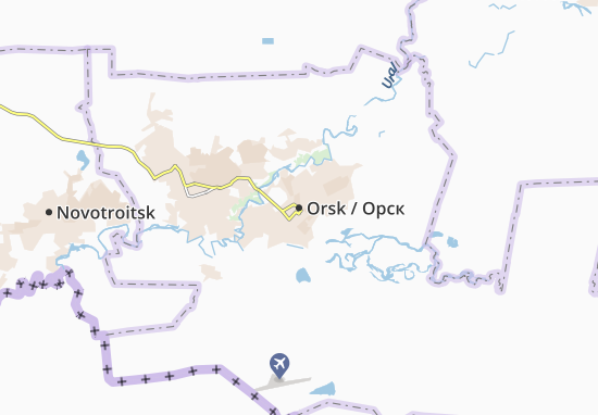 Karte Stadtplan Orsk