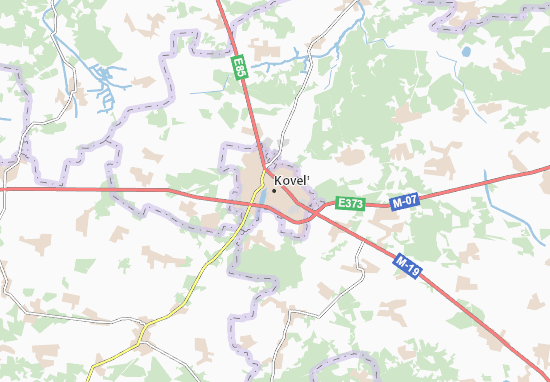 Karte Stadtplan Kovel&#x27;