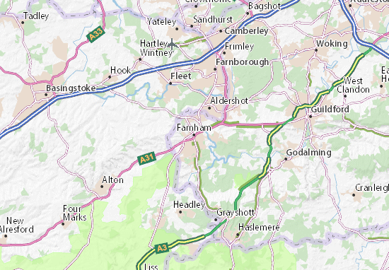 Mapa Farnham