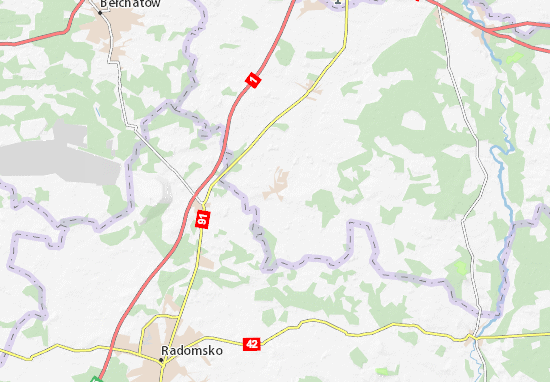 Mapa Gorzkowice