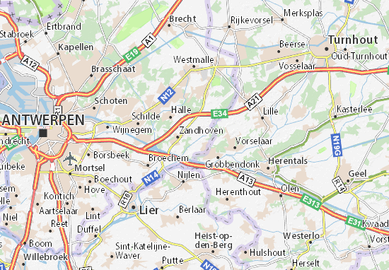 Karte Stadtplan Pulderbos