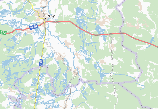 Karte Stadtplan Kam&#x27;yane-Sluchans&#x27;ke