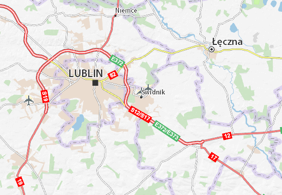 Karte Stadtplan Świdnik