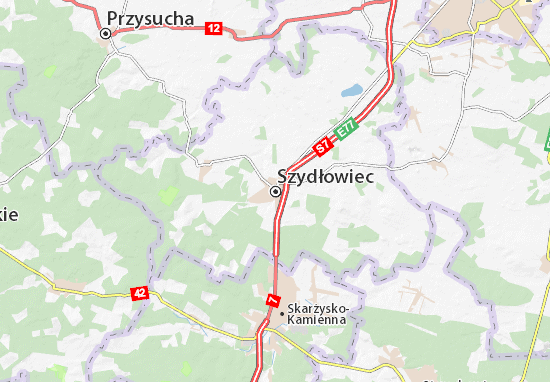 Karte Stadtplan Szydłowiec