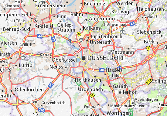 Mapa Plano Düsseldorf