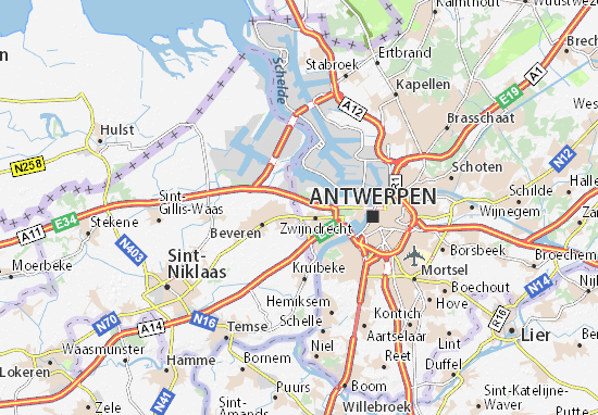 Karte Stadtplan Neerstraathoek