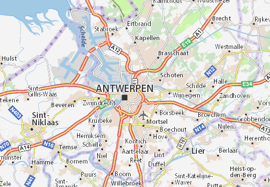 Karte Stadtplan Sint-Amandus