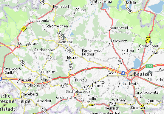 Kaart Plattegrond Panschwitz-Kuckau