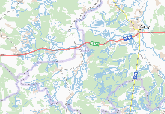 Mapa Krychyl&#x27;s&#x27;k