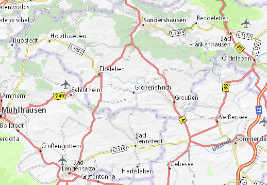 Kaart Plattegrond Großenehrich