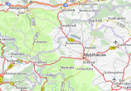 Karte Stadtplan Bickenriede