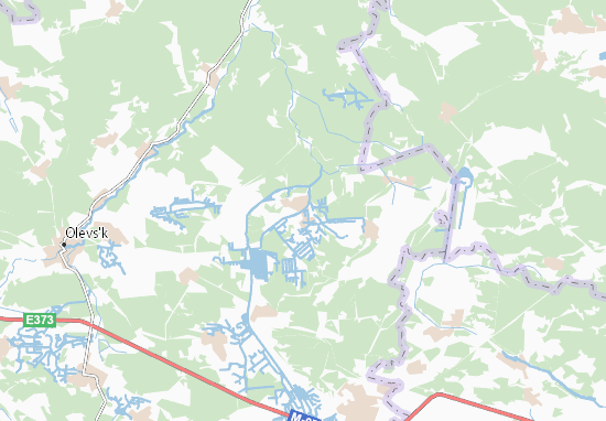 Karte Stadtplan Zamyslovychi