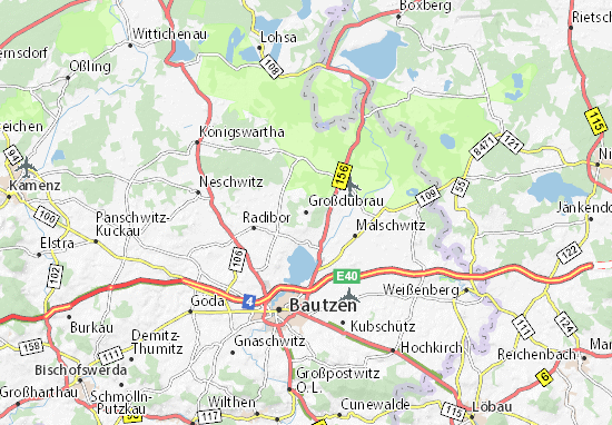 Karte Stadtplan Großdubrau