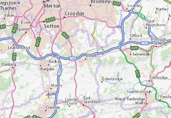 Kaart Plattegrond Oxted