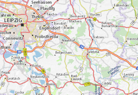 Karte Stadtplan Parthenstein