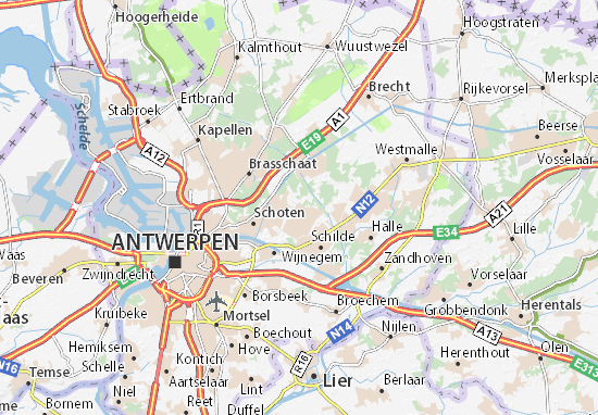 Karte Stadtplan &#x27;s-Gravenwezel