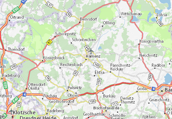 Karte Stadtplan Kamenz
