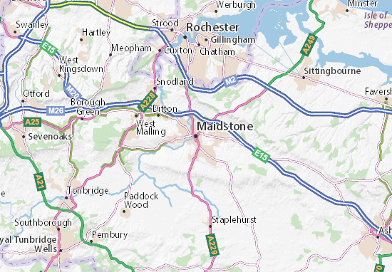 Mapa Maidstone