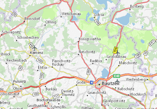 Karte Stadtplan Neschwitz