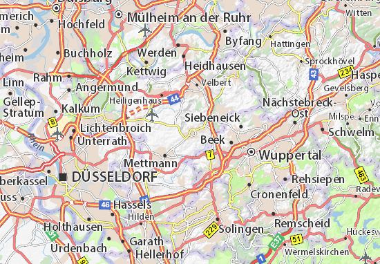 Karte Stadtplan Wülfrath