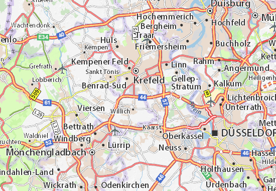 Karte Stadtplan Fichtenhain