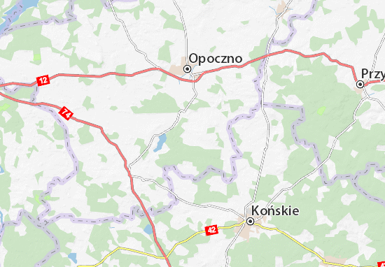 Karte Stadtplan Białaczów