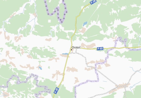 Ovruč Map