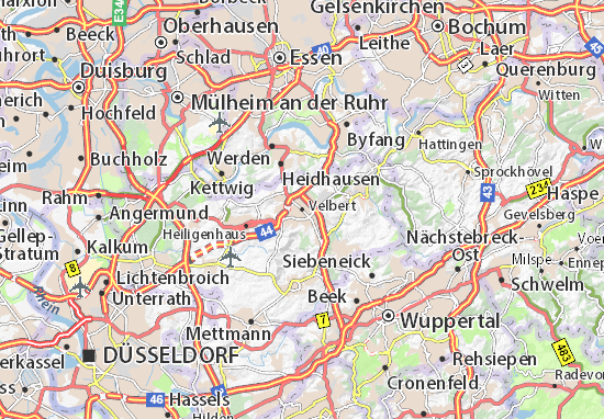 Karte Stadtplan Velbert