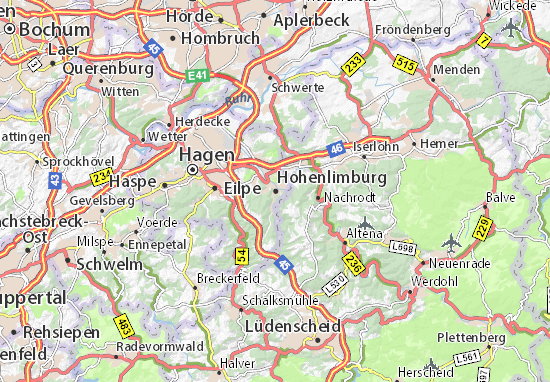 Karte Stadtplan Hohenlimburg