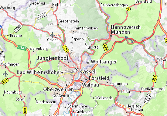 Karte Stadtplan Ihringshausen