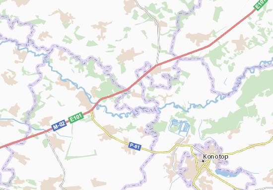 Karte Stadtplan Horokhove