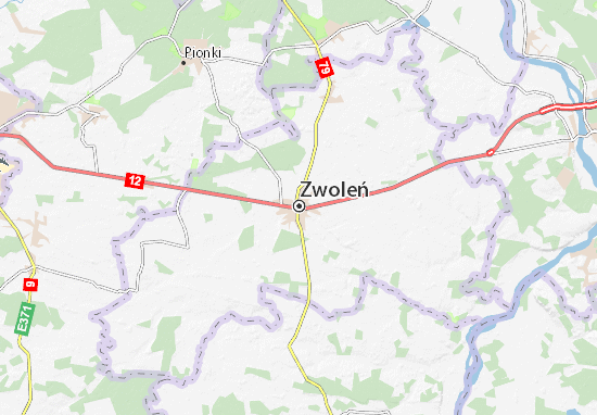 Karte Stadtplan Zwoleń