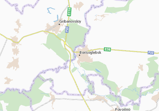 Kaart Plattegrond Borisoglebsk