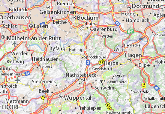 Karte Stadtplan Sprockhövel