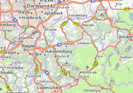 Karte Stadtplan Iserlohn