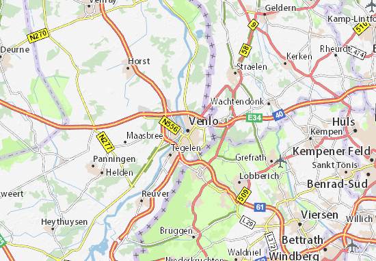 Kaart Plattegrond Venlo