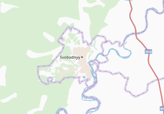 Kaart Plattegrond Svobodnyy