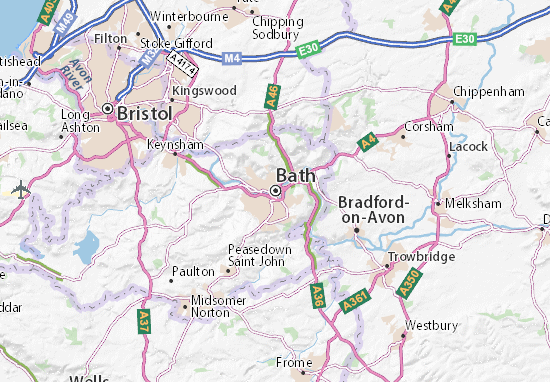 Kaart Plattegrond Bath