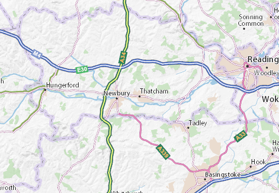 Mapa Thatcham