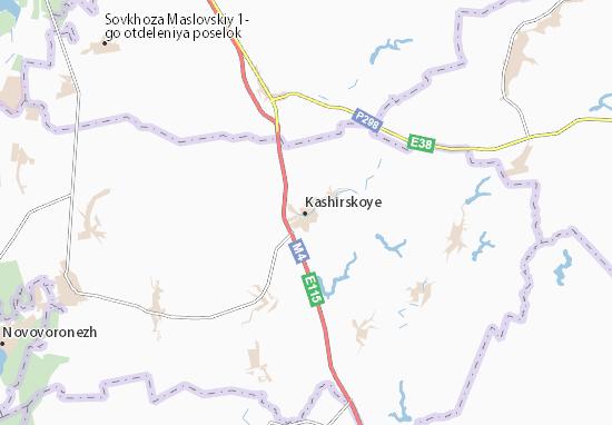 Karte Stadtplan Kashirskoye