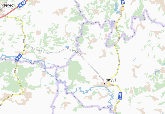 Karte Stadtplan Yatsyne